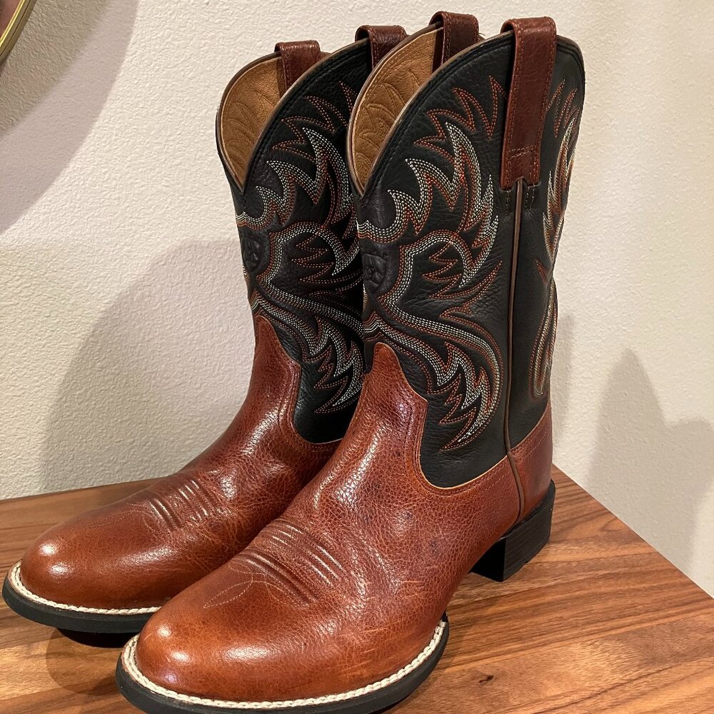 Ariat Heritage Horseman men's boots, maple/black, Size 9M